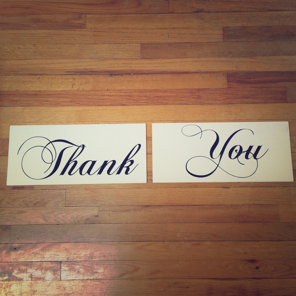 Thank You Signs